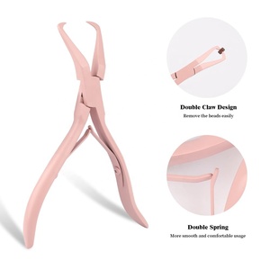 Stainless Steel Hair Extension <b>Pliers</b> <b>Sets</b> Kit with Hook Needle Professional Wholesale Hair Extensions Tools With Custom Label - Product Image 5