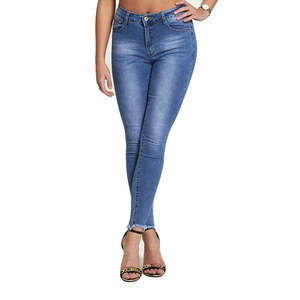 กางเกงยีนส์ทรงสกินนี่สำหรับผู้หญิง ผ้าฝ้าย 100% ระบายอากาศได้ดี กันน้ำ ติดกระดุม ถอดออกได้ สไตล์เซ็กซี่ สตรีทแวร์ สำหรับฤดูร้อน - Product Image 4