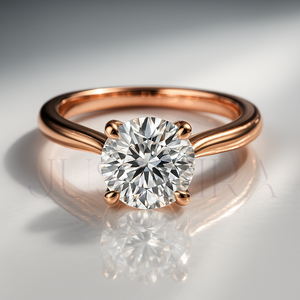 Most Selling Minimalist Round Cut Prong Settings Diamond <b>Ring</b> for Everyday Wear Office Use and Elegant Styling Available In Sale - Product Image 3