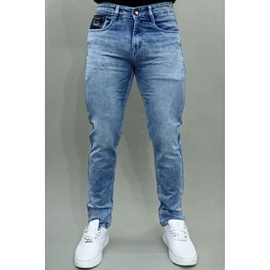 Jeans en denim personnalisés de qualité supérieure à 100%, nouvelle sortie, Gex Men, taille mi-haute, extensible, bleu clair - Product Image 4