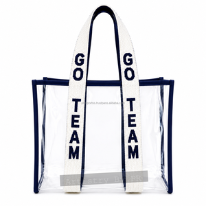 กระเป๋าใสใส่ของสำหรับกีฬา Victory Clear Stadium Tote Bag แบบใส PVC  สายสะพายประดับลูกปัด  ได้รับอนุญาตให้นำเข้าสนามกีฬา เหมาะสำหรับแฟนกีฬาในวันแข่งขัน - Product Image 5