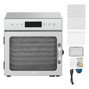 Essiccatore Alimentare Elettrico a 8 Vassoi in Acciaio Inossidabile 400W con Controllo Digitale, Temperatura Regolabile e Timer 24 Ore - Product Image 1