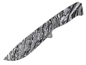 Cuchillo de Caza de Acero de Damasco Hecho a Mano, Hoja en Bruto Personalizable OEM, Cuchillo de Bolsillo Fijo para Uso Industrial y de Cuero - Product Image 5