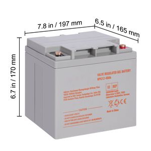 Batería Marina AGM Recargable de 12V 40AH con Corriente de Descarga de 400A para Scooters de Movilidad y Sillas de Ruedas Eléctricas - Product Image 5