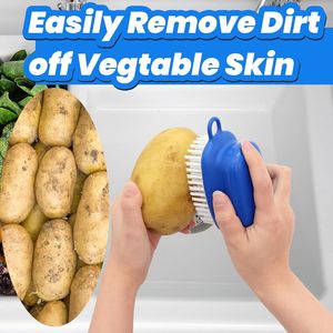 Set di 2 Spazzole Antiscivolo per Frutta e Verdura, Spazzola per Pulire Patate e Ortaggi - Utensili per Frutta e Verdura - Product Image 5