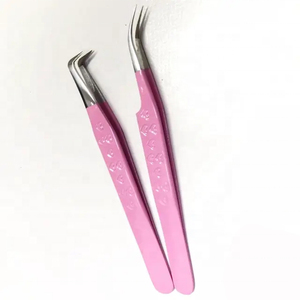 Pinces à extensions de cils en acier inoxydable, antimagnétiques, antidérapantes, durables, à pointe acérée, à 90 degrés, testées à la main, personnalisables - Product Image 1