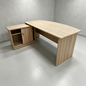 Bureau de direction moderne en aggloméré mélaminé, design contemporain, chaise ergonomique compatible, mobilier de bureau à domicile AY Office - Product Image 1