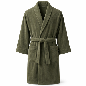 Factory Direct <b>Men's</b> Terry Cloth Spa <b>Robes</b> for Wholesale - Custom OEM Available from Manufacturer - Product Image 1