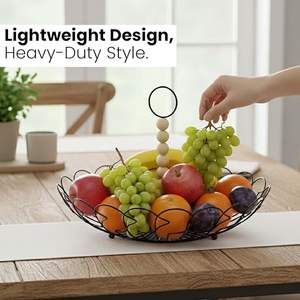 Panier de rangement compact en métal noir, étagère de salle de bain en maille robuste - Product Image 2