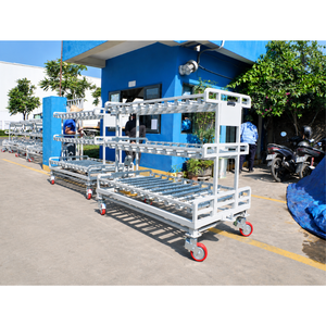 รถเข็นแพลตฟอร์มสีเงินเคลือบผงสำหรับขนส่งสินค้า OEM รับน้ำหนัก 300 กก. ผลิตจากอลูมิเนียมอัลลอยด์ ประเทศเวียดนาม รับประกัน 1 ปี - Product Image 1