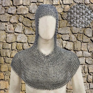 Camisa de armadura medieval de acero con correas y hebillas de cuero, protección completa. - Product Image 3