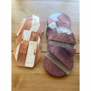 Posavasos de Madera Premium al por Mayor, Juego de 4 Posavasos Geométricos con Incrustaciones, Duraderos, para Restaurantes y Hoteles, Manteles Individuales de Madera - Product Image 4