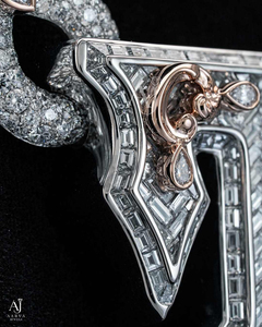 Collier chaîne cubaine plaqué rhodium avec lettre personnalisée, pendentif à franges en moissanite, bijoux en argent 925 pour homme, cadeau unisexe - Product Image 5