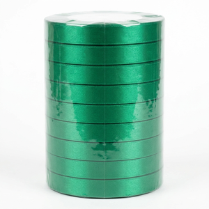 Cinta de Satén Verde Esmeralda de 12 mm de Una Cara, Fabricante OEM, Paquete de 10 Rollos x 8 Metros para Envoltura Floral, Manualidades Festivas, Venta al por Mayor - Product Image 3