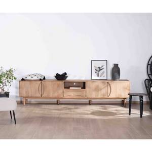 Mueble para TV Vandana Ivory Haven de 265 cm en madera maciza de mango con 4 puertas y 1 cajón Cabure - Product Image 1