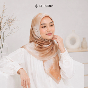 Shouqin Embun - Pañuelo Cuadrado Elegante con Estampado Floral Antiarrugas, Corte Láser, Hiyab para Mujeres Musulmanas, Venta al por Mayor - Product Image 2