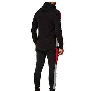 Nouvel ensemble de survêtement d'hiver pour homme avec fermeture éclair latérale et patchwork, taille XXL, pour l'entraînement et le jogging, avec logo, grandes tailles, ensembles tendance - Product Image 4