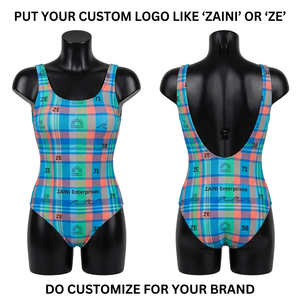 Soutien-gorge triangle à col plongeant et taille haute en polyester 100% 220 GSM de qualité supérieure, rembourrage amovible, couleur unie, logo personnalisé, impression numérique, OEM ODM - Product Image 1