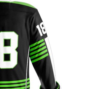 Ensemble de maillots de hockey sur glace personnalisés, uniforme d'équipe, chemise à manches longues, shorts, vêtements de sport, vêtements d'entraînement, vêtements de performance, vente en gros OEM - Product Image 5