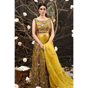Pakistanais Indien Designer Salwar Kameez Robe 2023 Bollywood Wedding Wear Robe Tissu Soie Rayonne Eid Collection Vente Robe - Product Image 6