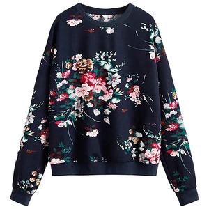 New Hot Selling Girl <b>Cotton</b> Polyester Print Sweatshirt With Long Sleeve Quality Oversize Custom Size Print Logo Women Sweatshirt - Product Image 3