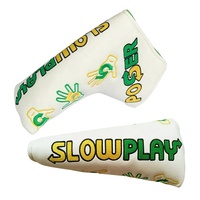 Fournisseur d'usine, logo brodé personnalisé ou couvre-têtes de putter en cuir PU à fermeture magnétique vierge, couvre-têtes de club de golf de qualité supérieure