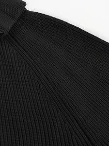 Pull en laine/cachemire uni pour homme, coupe standard, manches classiques, avec fermeture éclair, idéal pour l'hiver, tricoté au Bangladesh - Product Image 4