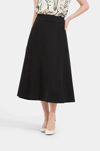 Jupe midi décontractée en satin, tissu lin/coton, antibactérien - Product Image 4