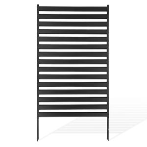 Divisorio Moderno Autoportante in Metallo da 96,5 cm L x 152,4 cm H con Pannello per la Privacy e Picchetti di Fissaggio a Terra, per Giardino e Interni - Product Image 1