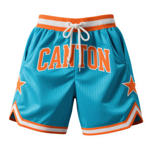 Shorts de basket amples pour homme avec bande latérale, longueur genou, en polyester, séchage rapide, personnalisables avec logo - Product Image 5