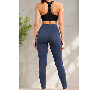 High Waist <b>Yoga</b> <b>Pants</b> Women Seamless Active Wear Leggings Spandex/Nylon Solid Moisture-wicking Quick Dry Ankle-Length Fitness - Product Image 2