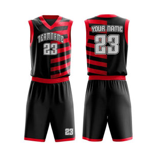 Custom Sublimated Basketball Jersey Set Blue <b>Red</b> White Hooded Sleeveless Moisture Wicking Unisex Adults All Seasons 7v7 Uniforms - Product Image 3