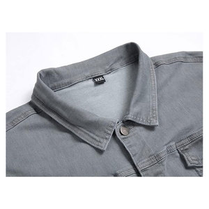 แจ็คเก็ตยีนส์ผู้ชายทรงสลิมฟิต แต่งขาดเท่ๆ สไตล์ลำลอง เสื้อคลุมสตรีทแวร์สำหรับผู้ชาย เสื้อคลุมแฟชั่น - Product Image 3