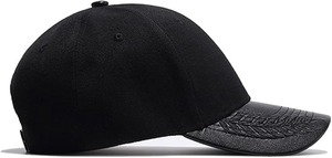 Leather 2025 Men's and women Baseball <b>Cap</b> Outdoor Baseball Snapback <b>Blank</b> Hats Solid Black Leather Classic <b>Caps</b> - Product Image 4