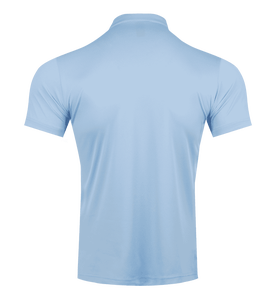 เสื้อโปโลผู้ชายแขนสั้นสีฟ้าอ่อน ผ้าถัก ทรงปกติ สีพื้น ดีไซน์กระดุม - Product Image 2