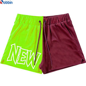New Arrival Comfortable Men's <b>Clothing</b> Mesh Men's Shorts 3D Embroidered Letter Print Drawstring Design Men's Gym Shorts - Product Image 4