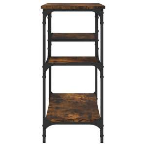 Table console en bois d'ingénierie chêne fumé 39,4 x 13,8 po avec finition métallique - Product Image 5