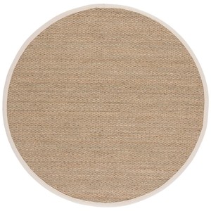 Round Natural Jute Area Rug Solid Color Flat Weave Non <b>Slip</b> Living Room Floor <b>Mat</b> Coastal Style - Product Image 2