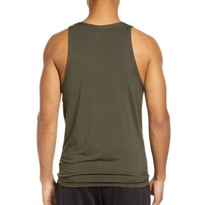 Débardeur Homme Vert Olive en Coton Doux – Sous-vêtement Sans Manches Premium, Léger et Décontracté pour la Gym - Product Image 3