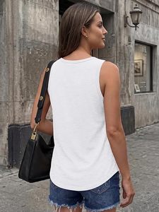 AL RAFEEQ INTERNATIONAL Custom Premium Breathable 100% Cotton Sleeveless CAMIS for Women Gym Fitness Sports Casual Wear High - Product Image 2