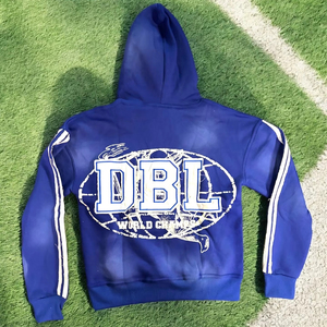 Conjunto Deportivo Personalizado 100% Algodón para Niños, Sudadera con Capucha y Pantalones Jogger Azules, Estilo Deportivo, 100% Poliéster, Otoño - Product Image 2