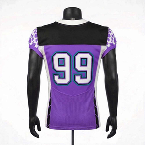 Maillot de football américain personnalisé, tissu polyester respirant, léger, confortable, coupe athlétique, anti-humidité - Product Image 2