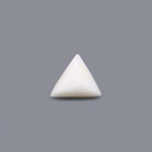 Natural White Coral Oval Cabochon Loose Gemstone 6.3 Carat Certified Wholesale - Product Image 1