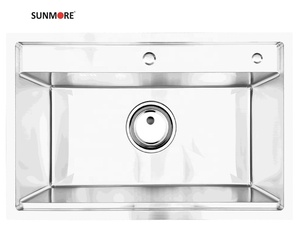 EM 7850 Évier de cuisine à une cuvette Nouveau design Multifonction en forme de rectangle en acier inoxydable à deux trous de l'usine du Viet Nam - Product Image 2