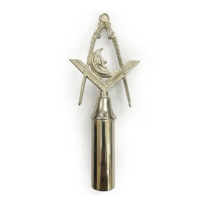 Fournisseur de Régalia Cérémonielles OEM : Tige de Maçonnerie Junior Deacon Blue Lodge avec Finition Argent et Or - Product Image 1