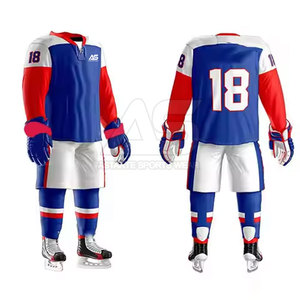 Uniforme de hockey sobre hielo de tacto suave al mejor precio de fábrica, uniforme de hockey sobre hielo al por mayor para unisex con servicio OEM - Product Image 1