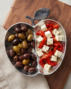 Élégante assiette en argent plaqué nickel faite à la main, idéale pour servir des collations, des bonbons, des salades, des fruits sur la table et le comptoir de cuisine. - Product Image 5