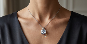 Collar con Colgante de Diamante Solitario Brillante de Platino Aniva, Certificado por IGI, 3.50g, 3 Puntas, Joyería Fina para Uso Diario, Regalo para Mujer - Product Image 4