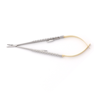 Portaagujas Castroviejo Recto con Mango Redondo TC 1.2mm 18cm, Instrumento Microquirúrgico de Precisión de Acero Inoxidable - Product Image 5