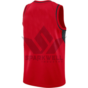 เสื้อบาสเก็ตบอลตาข่ายสีเทาสำหรับผู้ใหญ่ Sparkwell แบบไม่มีแขน คอวี ระบายเหงื่อ แห้งเร็ว พิมพ์ลายโลโก้ด้านหลัง ทรงปกติ - Product Image 2